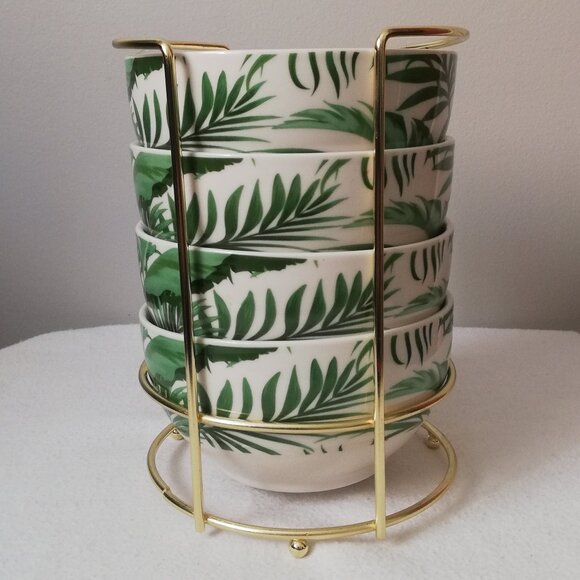 Coco + Lola Tropical Themed Cereal Dessert Soup Salad Bowls - Picture 1 of 4